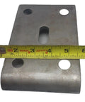 Beefy U-Bolt Kit For Trailer Axles Five Eighths Inch By Four Inch By Eight And A Half Inch With Tie Plates And Nuts, Easy Install For Securing Axles To Two Inch Wide Leaf Springs, steel tie plate with tape measure
