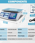 Counting Scale For Inventory And Small Parts With 30kg Capacity And 0.1g Precision, Digital Scale With Battery, quick unit conversions.