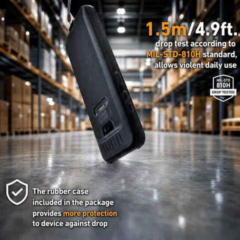 Boss Grade Android 16 Handheld Barcode Scanner For Enterprise, 6 Inch PDA With 16MP Camera, IP67, 1.5m drop test in warehouse