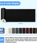 Premium Self Adhesive Leather Repair Patch For Couch And Sofa Easy Peel Vinyl Furniture Wrap showing 79x17 inch black patch with color options.