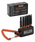 5 Piece Spanner Security Bit Set With Carabiner Holder Premium S2 Steel Drive Bits in a compact holder with packaging.