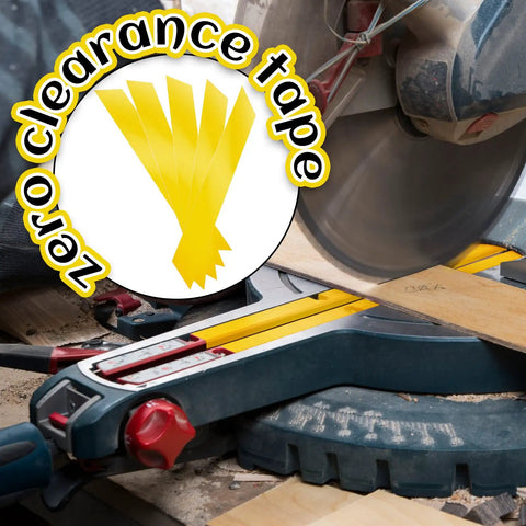 Tough As Nails Zero Clearance Tape For Miter Saw 20 Pack Self Adhesive Woodworking Gap Strips 2X14 Inch Yellow on miter saw