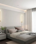 Bedroom with Dimmable Modern Plug In Wall Sconce Set Of 2 Gold Brushed Finish 23.6 Inch Indoor Wall Lamps With Memory Function