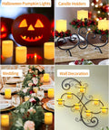 Flameless Votive Candles Set 2 Inch 24 Pack Battery Operated LED With Realistic Flicker Warm White shown in seasonal decor settings