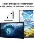 Next Level Digital Signage Media Player Lcd Monitor Crushing It With Hdmi Usb And Wifi Plug And Play For Retail Display showing flexible screen orientations.