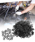 500-Piece Spring Wave Washer Kit For Screws And Bolts, Pro-Grade Steel Wave Washers Prevent Loosening, Reduce Friction, Smooth Surface For Auto, Home, And Shop DIY Projects, in black