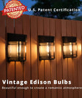 8 Pack Solar Fence Lights Outdoor Waterproof Weatherproof Garden Fence Post Lights for steps and backyard with vintage Edison bulbs