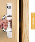 Stainless Steel Door Handle Set 2 Pack Pro Grade Heavy Duty Pull And Push Plate For Commercial Sliding Doors With Screws Aluminum Alloy Construction Rust Resistant Design For Long Lasting Performance, pull plate on wood door