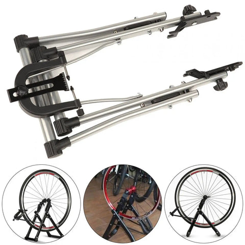 Pro Grade Bike Wheel Truing Stand For DIY Cyclists And Mechanics Foldable Wheel Alignment Tool For Road Bikes And Outdoor Cycling