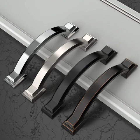 10 Pack 3 Inch Brushed Satin Nickel Cabinet Handles And Pulls For Kitchen Cabinets Cupboards And Drawers, four colors displayed