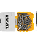 Go-To 18-Piece Compact Magnetic Drive Guide Set with clear lid, yellow finish, connectable storage, and customizable bit bar.