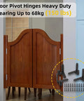 Heavy Duty Black 4 Pack Door Pivot Hinges 270 Degree Rotation Up To 176 Lbs 201 Stainless Steel for wood doors installed