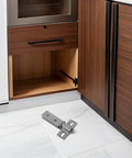 Heavy Duty Stainless Steel Shower Door Hinges With Long Bar Pivot, Double Hole Square Design For Smooth, Stable Operation And Easy Install, Built To Last For Home Renovations And New Bathroom Upgrades, gray hinge on floor