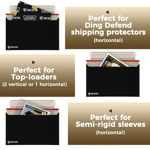 7 By 4.35 Inch Black Card Mailers For Trading Cards Self Adhesive Premium Shipping Envelopes That Fit Semi Rigid Sleeves