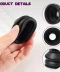 Universal Ball Joint Dust Covers Kit With 14 Pieces Including 7x2 Size Tie Rod Boots, Rubber Boot Ends, And Track Dust Protection For Car Suspension And Steering Systems, Easy Install, Durable Flexible Covers To Keep Your Vehicle Safe. Black rubber dust cover shown in hand