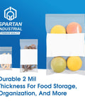 Top Shelf Nine By Twelve Inch Clear Plastic Ziplock Bags Quick Snap Zip Seal And Writable White Label Blocks Five Hundred Count heavy duty resealable bags in three sizes for organization.