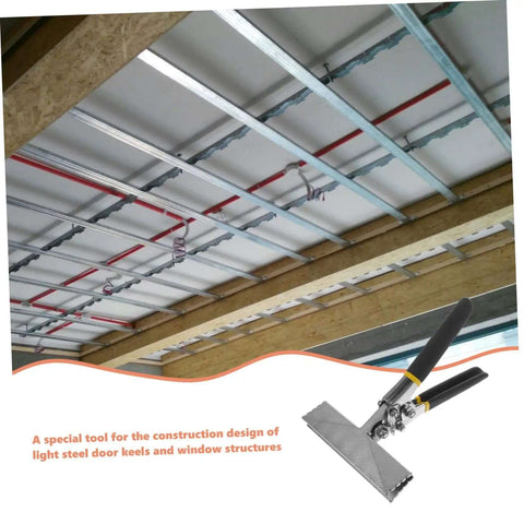 Manual Hand Seamers Tool For Flattening And Bending Metal Sheets And Keels displayed with ceiling structure.