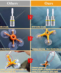 Comparison between one resin bottle and two in Windshield Repair Kit With High Penetration Resin and Pressure Syringes, showing material differences.