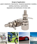 Current Terminal Connector M4 Thread 27mm Length 20A Rated Brass Terminal For Industrial Equipment Heavy Duty Welding Machinery Inverters RVs Ships And More 4mm Inner Hole Durable Electrical Component in industrial and marine use