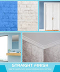 Painted walls and edges showing results of Universal 7 Piece Paint Sprayer Airless Spray Guide Accessory Kit for precise spraying.