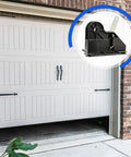 Screw Drive Carriage Pull Replacement For Garage Door Opener Plug And Play Durable Alloy Steel Fits Most Screw Drive Openers 36179RS 34107RS Aftermarket, shown in installation view with a garage door.