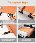 Installation steps for Premium Car Seat Leg Support Pad Cushion For Mini John Cooper Works Electric 2025 2026 Models.