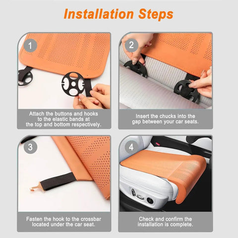 Installation steps for Premium Car Seat Leg Support Pad Cushion For Mini John Cooper Works Electric 2025 2026 Models.