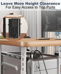 Transform Your Battle Station With This Rock Solid Under Desk PC Mount Bracket showcasing height clearance for easy access to ports.