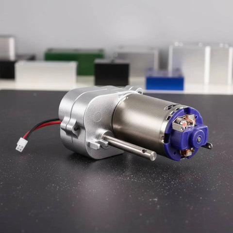 Heavy Duty Gear Motor Gearbox Assembly For Model Vehicles And RC Cars Plug And Play Power Upgrade Reliable Drive Component For DIY Upgrades And Maintenance Boosted Torque And Smooth Motion Black, silver metal unit