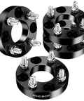 1 Inch Wheel Spacers For EZ GO Club Car Golf Carts And ATVs 4x4 Bolt Pattern 4 Pack 4x101.6mm Hub Bore 62mm 1/2x20 Studs Black Adapters