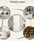Kick Back Those Old Hinges With This Seamless Concealed Sliding Barn Door 30 By 84 Inches in laundry room, closet, bathroom, and pantry.