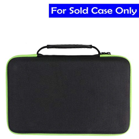 Sturdy Eva Hard Shell Storage Case Built Tough For Ryobi P737 18 Volt One Plus Portable Cordless Power Inflator Offering Excellent Waterproof Scratch Resistant And Shock Proof Protection For Your Equipment, black and green case front view