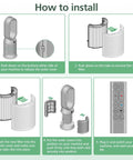 How to install Compatible 2-In-1 HEPA And Activated Carbon Filter For Dyson Purifiers with step-by-step guide.