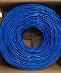 Cat6 Ethernet Cable 1000ft Bulk Blue UTP 550MHz 23AWG in box for home office networking