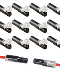 One Pin Low Voltage Wire Plug-In Connector For 16-18 AWG, 12-Pack Quick Disconnects With Locking Buckle, Solderless No Wire Stripping