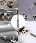 Premium 8-Piece Screw Extractor Kit Made From Heat Treated Carbon Steel. heavy duty double headed bits removing stripped bolts