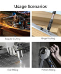 Image showing Heavy Template Router Guide Kit With 11 Piece Solid Brass Bushing Set and Lock Nut Adapter for precision hinge routing.