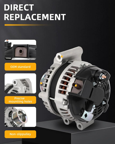 Alternator Replacement For Acura ILX 2.4L 2013 2014 2015 And Honda Civic 2.4L 2012 2013 2014 2015 And Honda CR-V 12V 120Amp