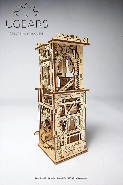 Archballista And Tower Wooden 3D Puzzle Mechanical Model For Self Assembly Laser Cut DIY Kit with medieval tower
