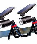 Motion Sensor Camping Lights With Sturdy Aluminum Case Outdoor Waterproof Security Spotlight For Your Yard Deck Camp Post Step Hunting And Hiking Auto On At Night Energy Saving 50,000 Hour Lifespan 100 Week Free Refund And Replacement, mounted solar spotlights on metal rail, dual units