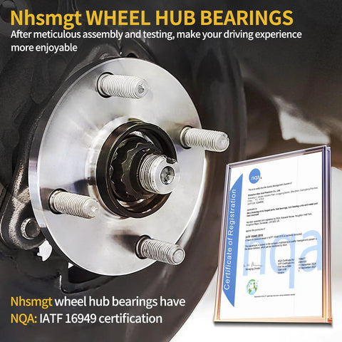 Close-up of Rear Wheel Hub Bearing Assembly Set for Toyota Prius 2010 To 2015 and Prius Plug In 2012 To 2015 With ABS Sensor Cap