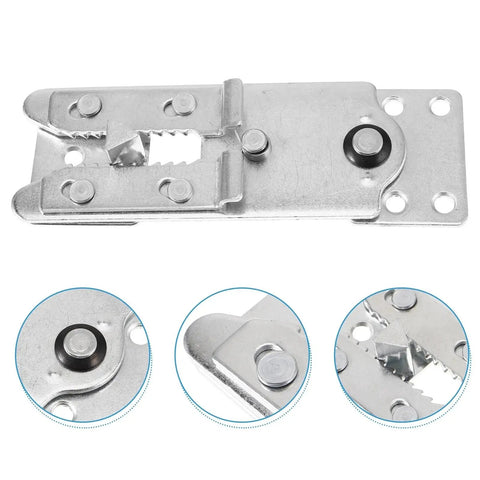 Solid As A Rock 10 Piece Heavy Duty Iron Sofa Connector Screws For Couch Sectionals showing interlocking hook plate hardware detail.