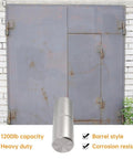 Heavy Duty Weld On Barrel Hinges 4-Inch By 1-Inch For Iron Doors And Metal Gates Ball Bearing Weldable Gate Hardware Built To Last Rugged Gate Hinge Set For Industrial And Home Use on metal gate backdrop