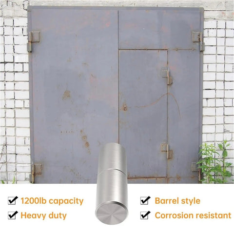 Heavy Duty Weld On Barrel Hinges 4-Inch By 1-Inch For Iron Doors And Metal Gates Ball Bearing Weldable Gate Hardware Built To Last Rugged Gate Hinge Set For Industrial And Home Use on metal gate backdrop