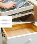16mm Wide Two Way Drawer Slides For Furniture And Cabinets Aluminum Alloy Micro Extension Rails 140mm Heavy Duty Cupboard