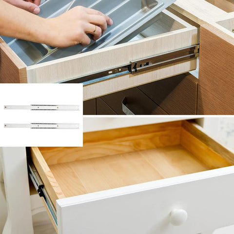 16mm Wide Two Way Drawer Slides For Furniture And Cabinets Aluminum Alloy Micro Extension Rails 140mm Heavy Duty Cupboard