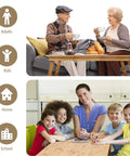 Adults using Big Floor Desk Tray With Folding Legs, Adjustable Low Coffee Table For Breakfast, Living Room usage example