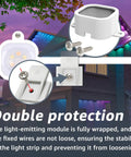 Mounting Brackets Kit For Govee Outdoor Lights Pro, 90 Light Clips And Tape Screw Clips Set with white bracket and screws