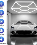 Dual Hex LED Garage Light Ceiling Fixture For Workshop And Gym 114W 14250LM 6500K Daylight White Pro Grade Build