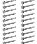 20 Pack Five Sixteenth Inch By Two And Three Quarter Inch 316 Stainless Steel Wedge Anchors For Office Garage Marine Use Durable Corrosion Resistant